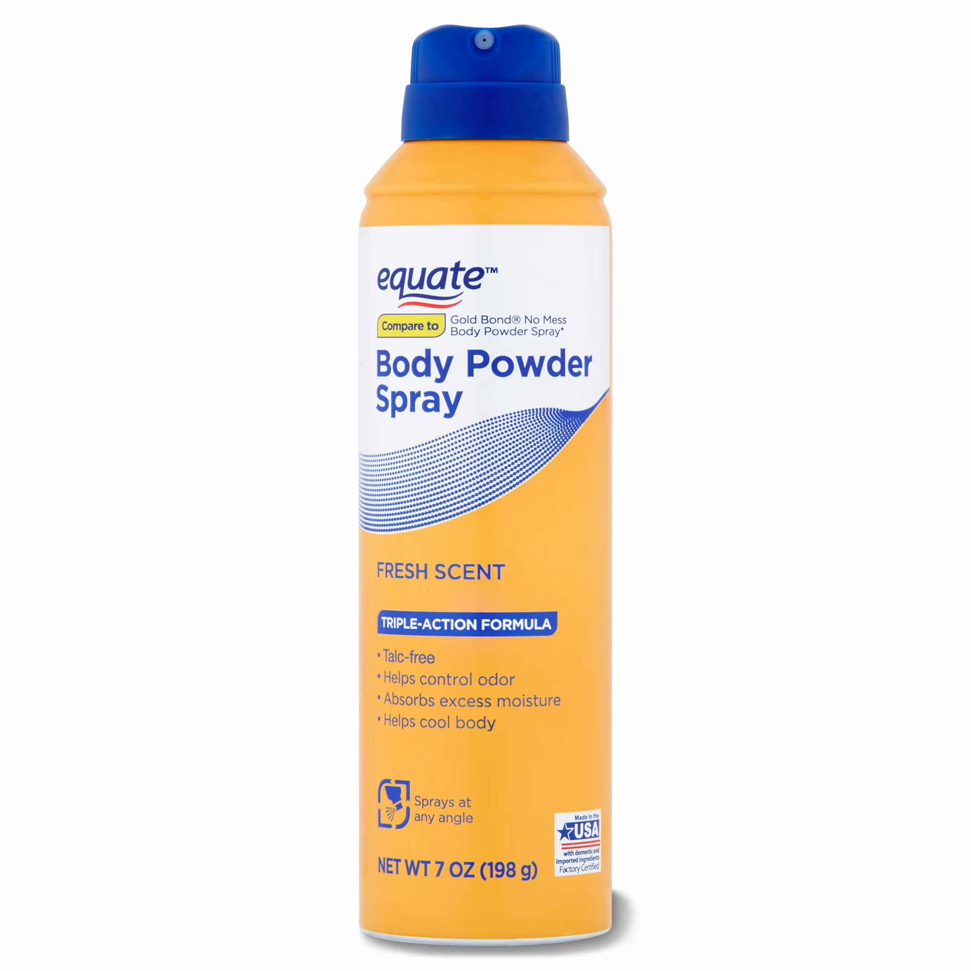Equate Body Powder Spray, Fresh Scent, 10 oz