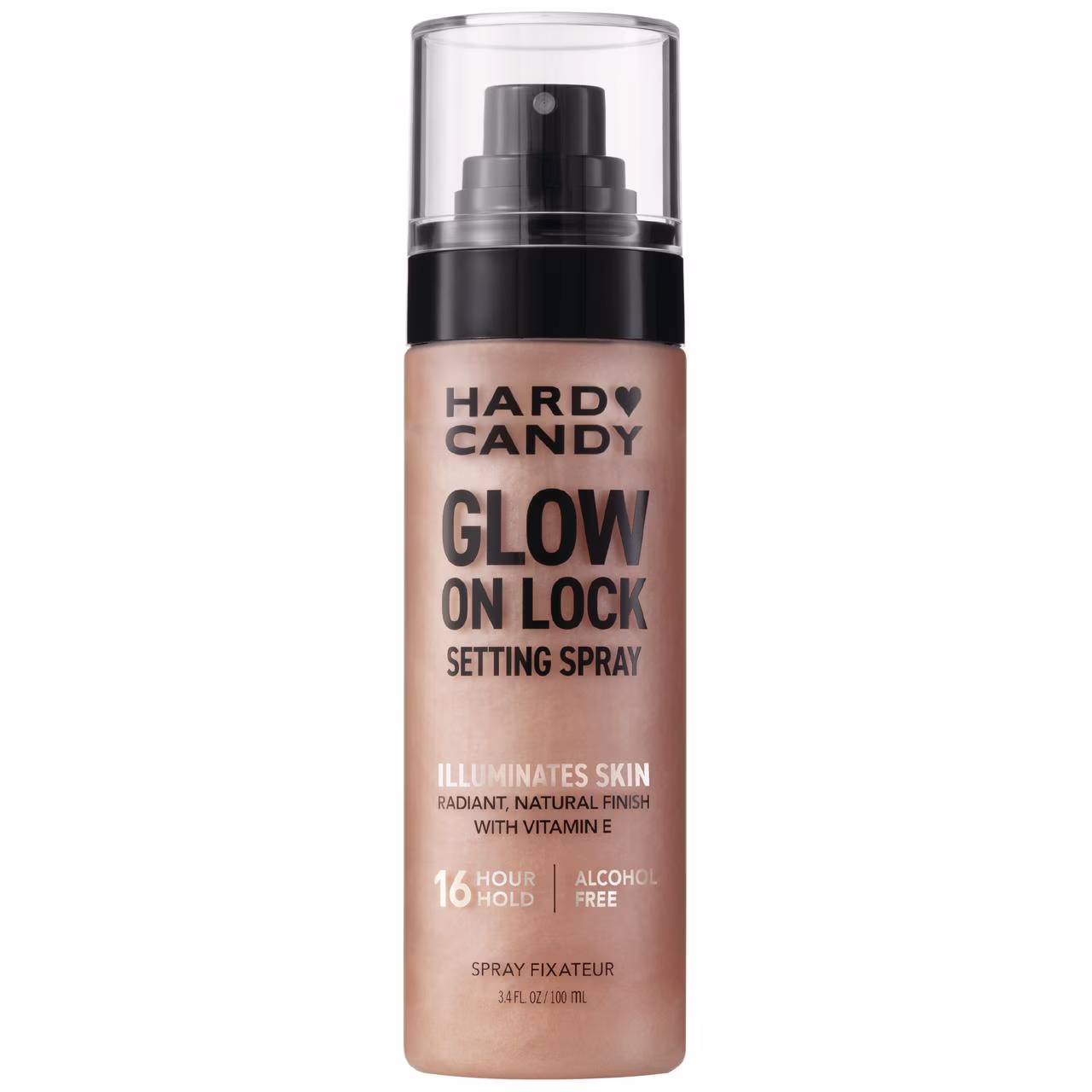 Hard Candy Glow On Lock Setting Spray, Alcohol-Free, 16 Hour Hold, Luminous Finish